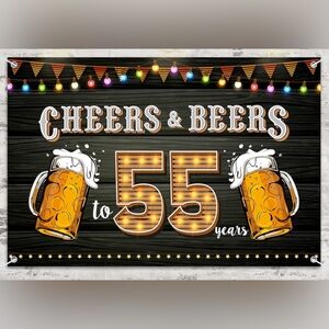 55th Birthday Backdrop